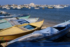 Boats on the Eastern Harbor in Alexandria, Egypt