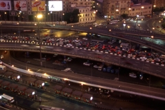 Aerial photo of traffic in Cario, Egypt