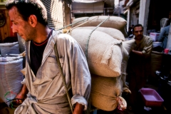 Vendors in a spice market in Cairo, Egypt