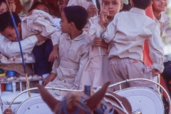 Children riding a horse drawn carriage in Luxor, Egypt