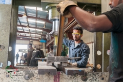 Industrial engineer workers inside of a factory