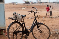 Bicycle on street in Accra, Ghana