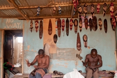 Men making masks in Accra, Ghana