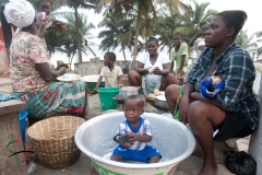 A group of women and children in Cape Coast, Ghana
