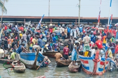 A fishing village in Elmina, Ghana