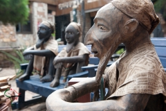 Wooden statues in Accra, Ghana