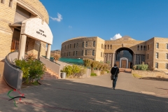 Man walking past the Lesotho Court of Appeal