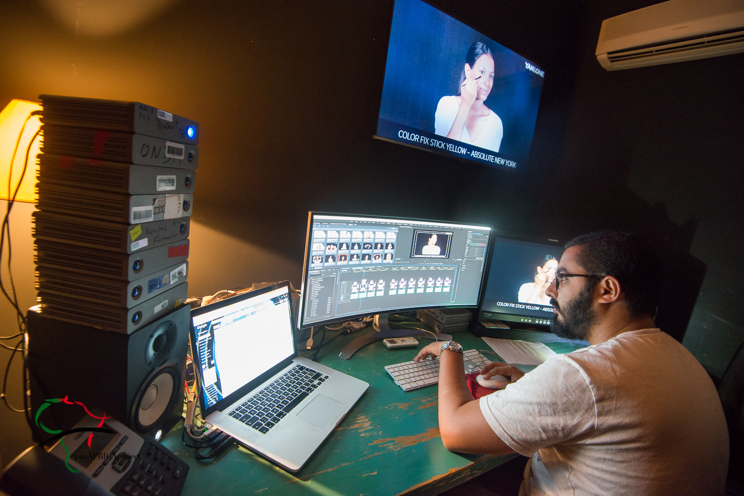 Man working in an editing suite