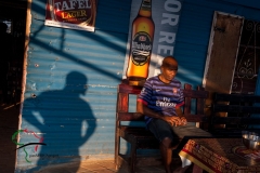 Man sitting at a restaurant