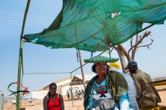 Herero tribe woman sitting in the shade