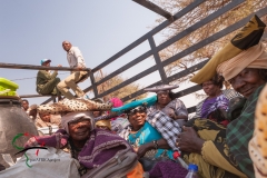 Truck filled with Herero Tribe women