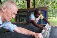 Artists doing silk screening