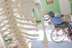 Elderly patient in a wheelchair