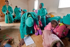 People praying at Church of Zion
