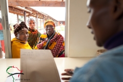 Patients checking into a hospital