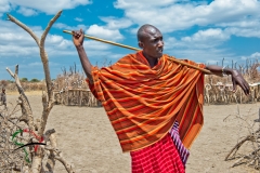 A portrait of a Maasai warrior