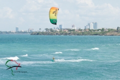 Kitesurfer in the ocean