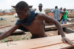 Boatwrights building a boat