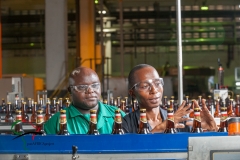 Workers at a brewery