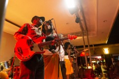 Musicians performing at a nightclub