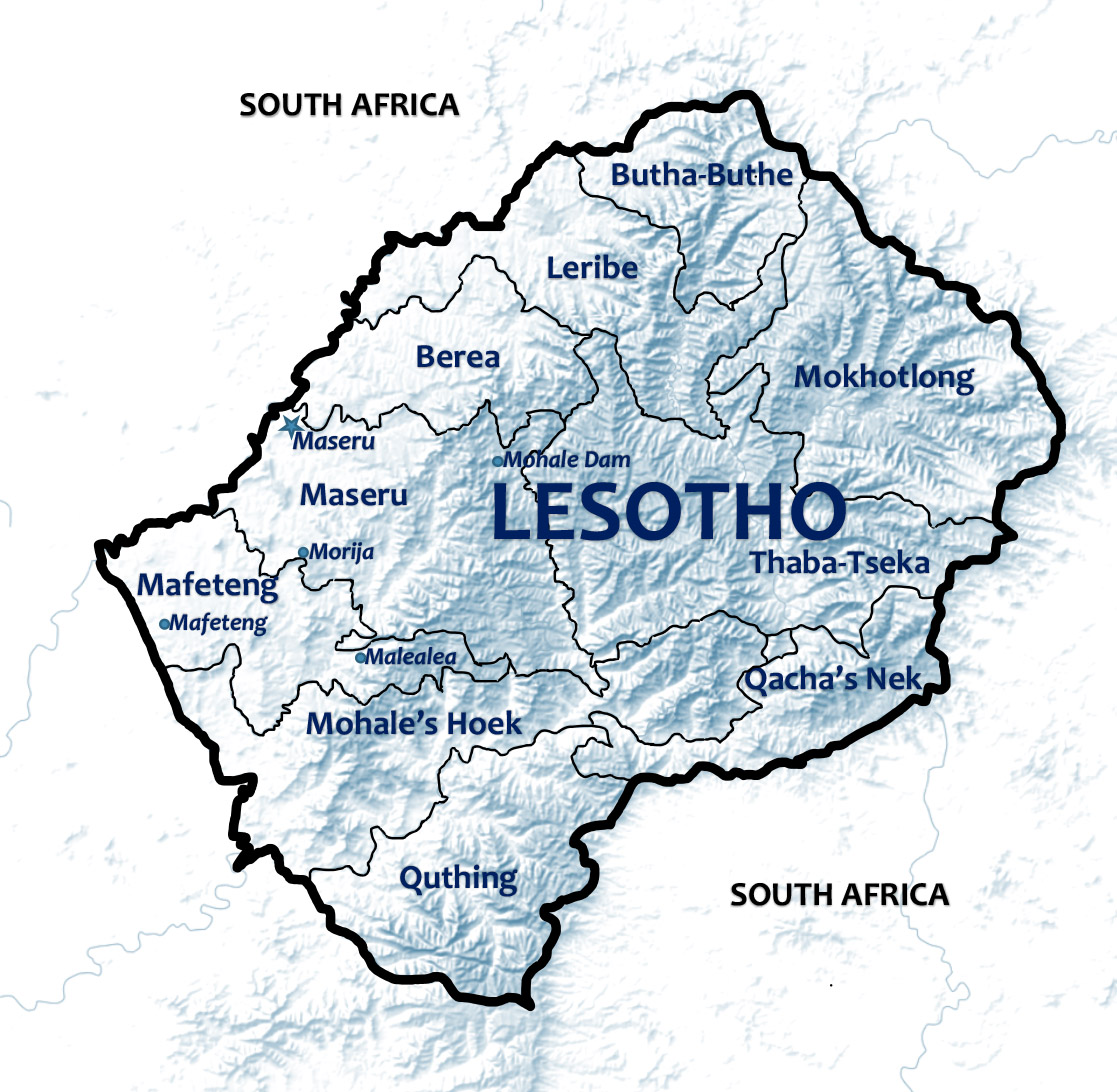 lesotho map