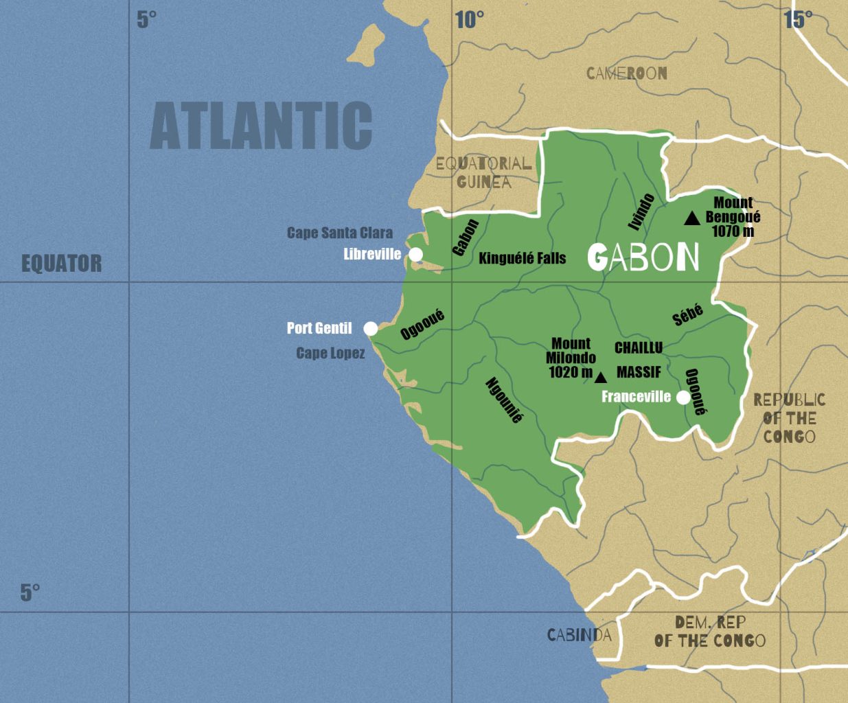 Gabon map