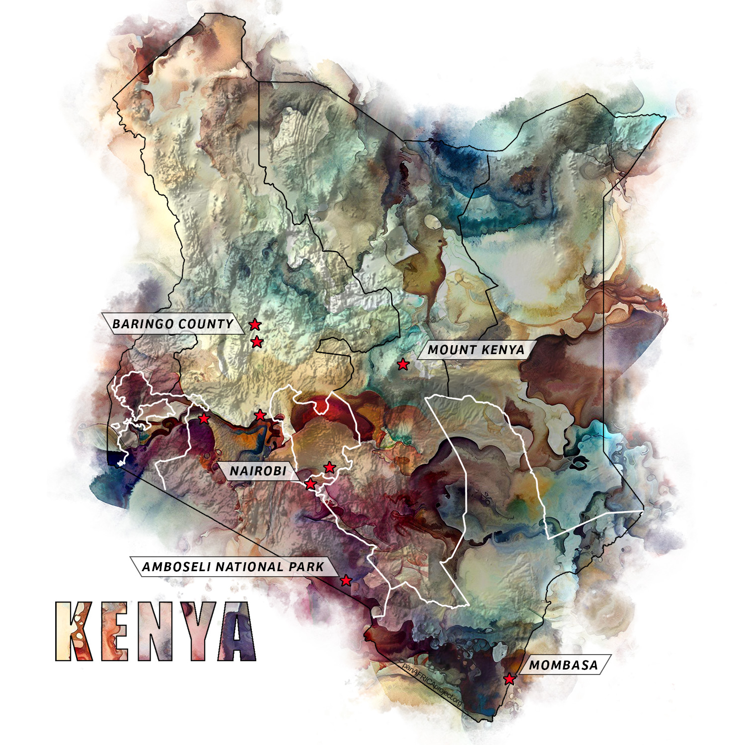 kenya map