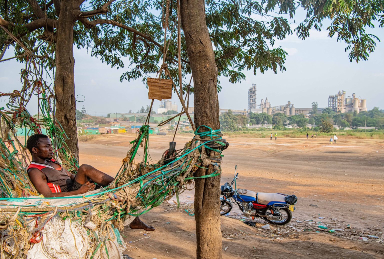 Hammock and cement factory